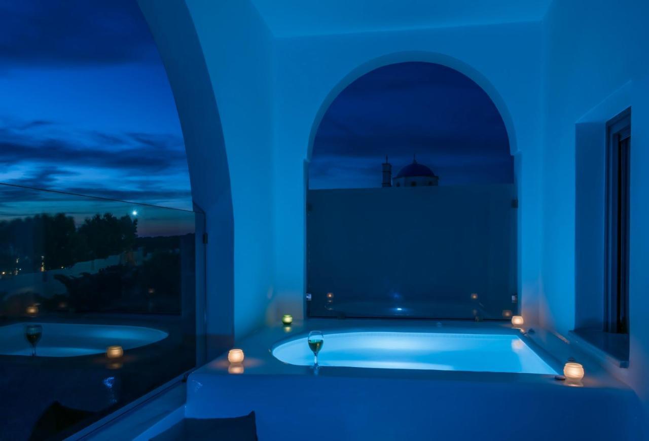 Aspronisi Luxury Villa With Caldera View Megalochori (Santorini) Exterior foto