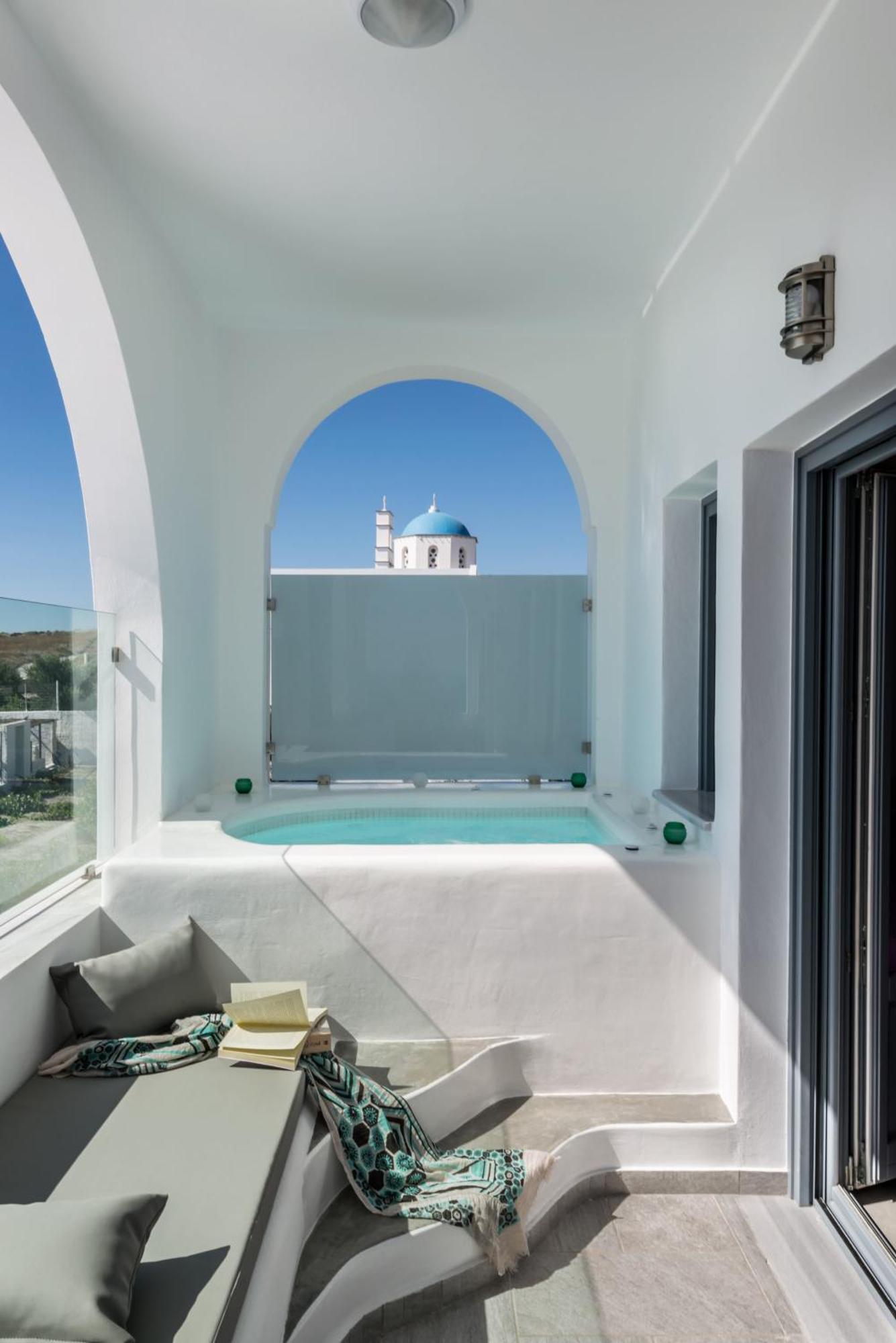 Aspronisi Luxury Villa With Caldera View Megalochori (Santorini) Exterior foto